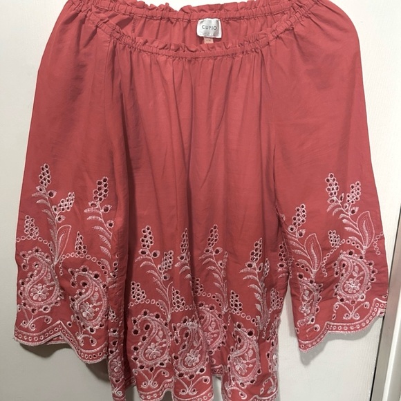 Cupio Coral with Islet Design Blouse! Size‎ M - Picture 5 of 5